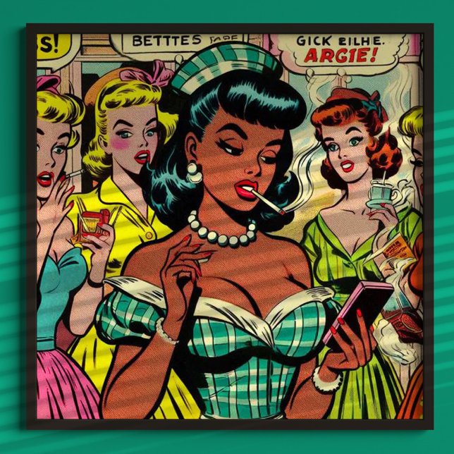 Retro Girls Comic Poster (Von Creator hochgeladen)