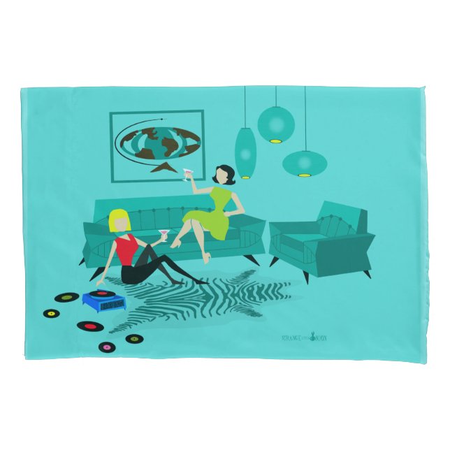 Retro Girl's Night in Pillowcase Kissenbezug (Vorderseite)