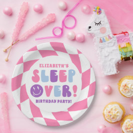 Retro Girls schlafen über Party Pappteller