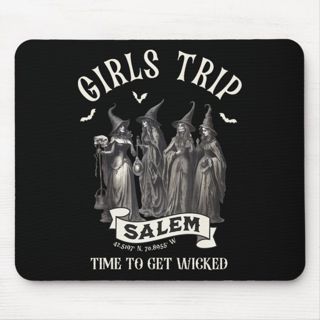Retro Girls Trip Salem 1692 sie vermissten eine He Mousepad (Vorne)
