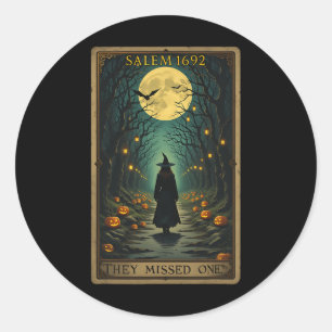 Retro Girls Trip Salem Time zu Salem 1692 Hall Runder Aufkleber