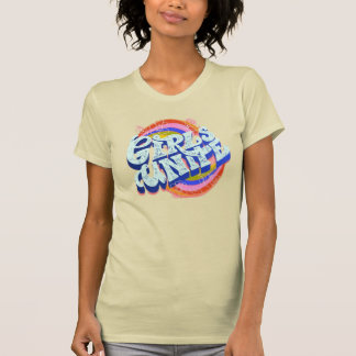 Retro-"Girls Unite"-Damen-Grafik-T-Shirt T-Shirt