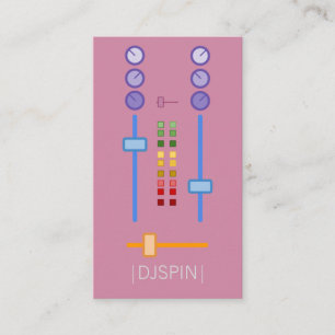 Retro Girly DJ Visitenkarte