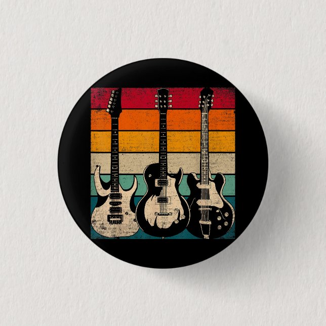 Retro Gitarre  Button (Vorderseite)