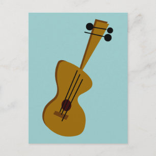 Retro-Gitarre der Fünfzigerjahre Postkarte