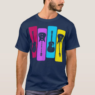 Retro Gitarre Gitarrist Acoustic Electric Guitar R T-Shirt