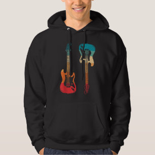 Retro Gitarre Gitarrist E-Bass Gitarre Rock M Hoodie