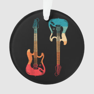 Retro Gitarre Gitarrist E-Bass Gitarre Rock M Ornament