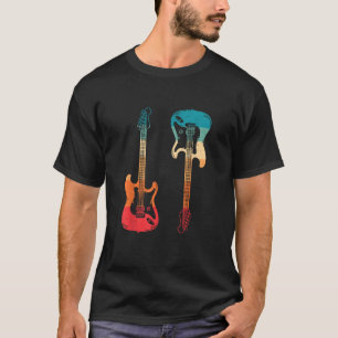 Retro Gitarre Gitarrist E-Bass Gitarre Rock M T-Shirt