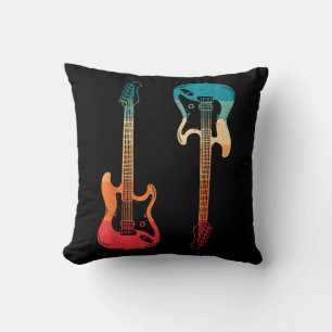Retro Gitarre Gitarrist Electric Bass Gitarre Rock Kissen