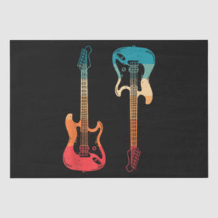 Retro Gitarre Gitarrist Electric Bass Gitarre Rock Seidenpapier