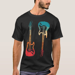 Retro Gitarre Gitarrist Electric Bass Gitarre Rock T-Shirt