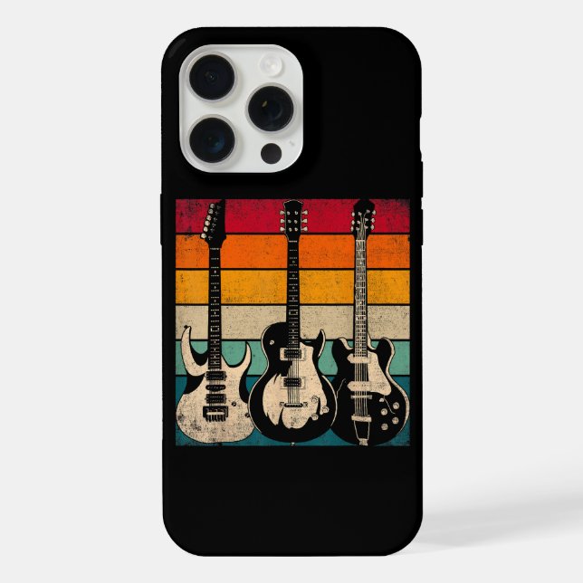 Retro Gitarre  iPhone Hülle (Rückseite)