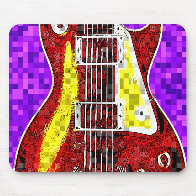 Retro Gitarre Mousepad (Vorne)