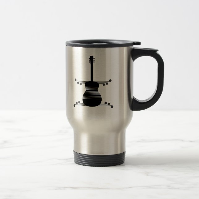 Retro-Gitarre-Tasse Reisebecher (Rechts)
