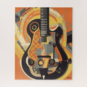 Retro-Gitarren-Illustration Puzzle