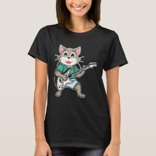 Retro-Gitarren-Rockmusik der süßen Katze 3 T-Shirt