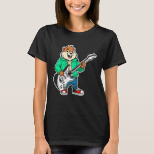 Retro-Gitarren-Rockmusik des süßen Chipmonkey T-Shirt