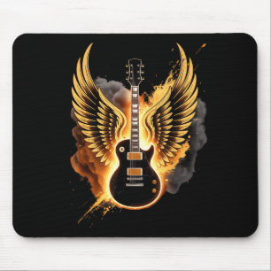 Retro Gitarrenflügel Abstrakte Kunst Rock And Roll Mousepad