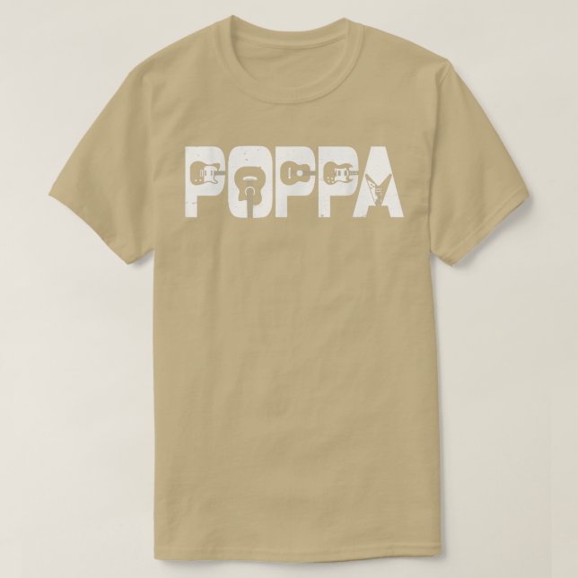 Retro Gitarrist Poppa Gitarre Väter Day Mu T-Shirt (Design vorne)