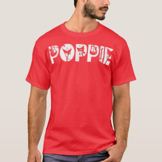 Retro-Gitarrist Poppie Gitarre Väter Tag M T-Shirt