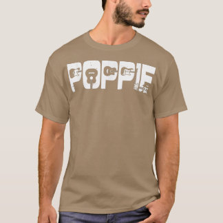Retro-Gitarrist Poppie Gitarre Väter Tag M T-Shirt