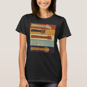 Retro-Gitarrist-Shirt Gitarre Instrument Gitarre L T-Shirt