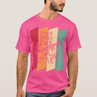 Retro-Gitarrist - Vintage akustische Gitarre T-Shirt