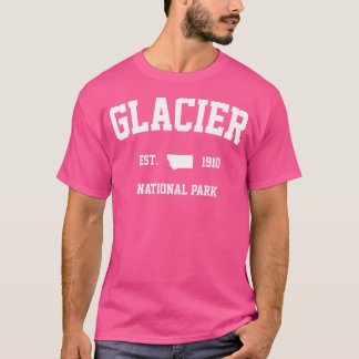 Retro Glacier Nationalpark California T-Shirt
