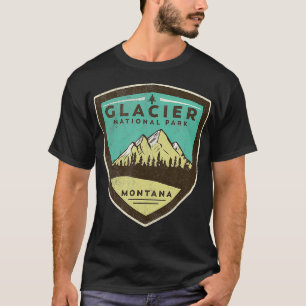 Retro Glacier Nationalpark Montana T-Shirt