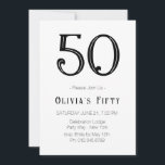 Retro Glam 50. Geburtstagsparty Einladung<br><div class="desc">Retro Glam 50. Geburtstagsparty Einladung. Einfach mit Ihren persönlichen Daten personalisieren.</div>