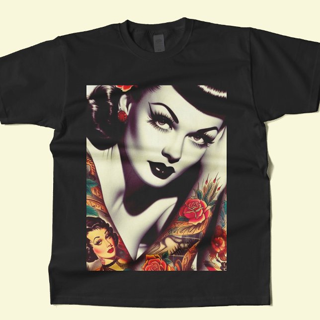 Retro-Glam-Button T-Shirt (Von Creator hochgeladen)