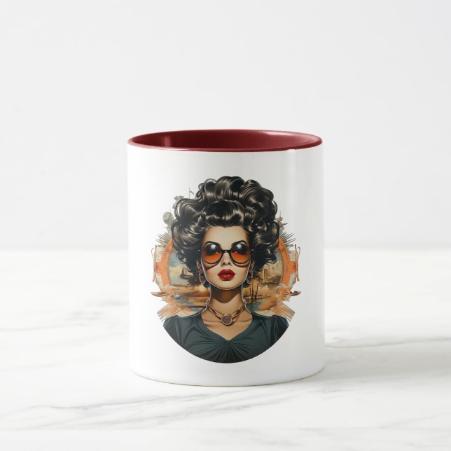 💋 Retro Glam Diva Tasse ☕ (Zentrum)