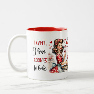 Retro Glam Girl Funny Sarcastic Kitquote Zweifarbige Tasse