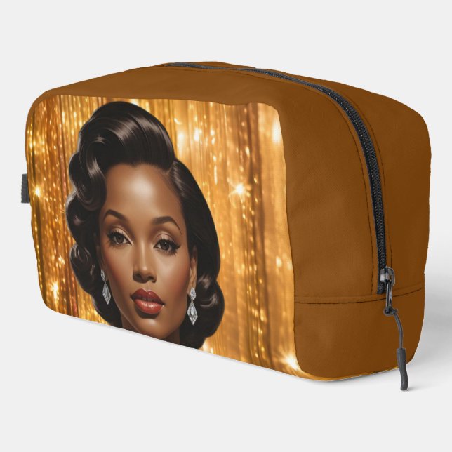 Retro Glam Girls (Diana) Druckknopfbeutel Waschbeutel (Rechte Ecke)