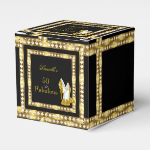 Retro Glamour Hollywood Fabulous 50 Gold Deko Box Geschenkschachtel
