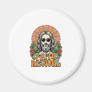 Retro-Glaubens-Erneuerungs-Christliche-Gravur-Vekt Magnet