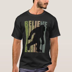 Retro glaubt Bigfoot Yeti Vintage gestörte Desi T-Shirt