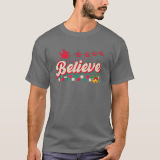 Retro glaubt Weihnachtsvibes Weihglauben Christus T-Shirt