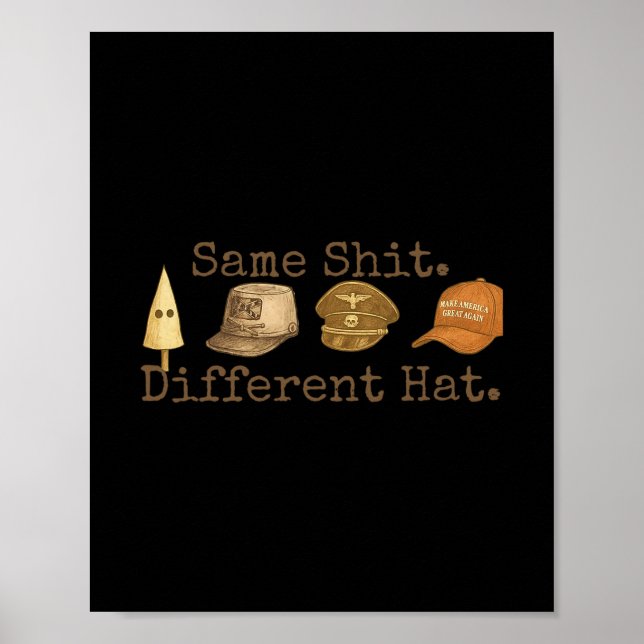 Retro Gleicher Anderer Hut Lustig Trump Politische Poster (Vorne)