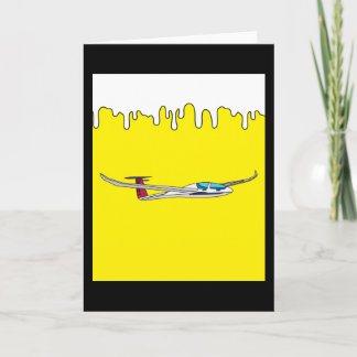 Retro Glider Flugzeug Karte