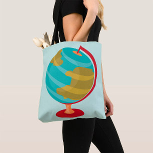 Retro Globe Illustration Vintage Erdkarte