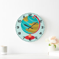 Retro Globe Illustration Vintage Erdkarte