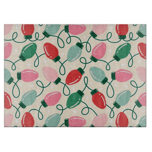 Retro Glow Lights Schneidebrett (Vorderseite)