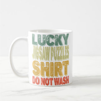 Retro Glückliches Puzzle-Shirt Nicht Waschen Männe Kaffeetasse
