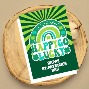 Retro Glückspilz St. Patrick's Day Karte