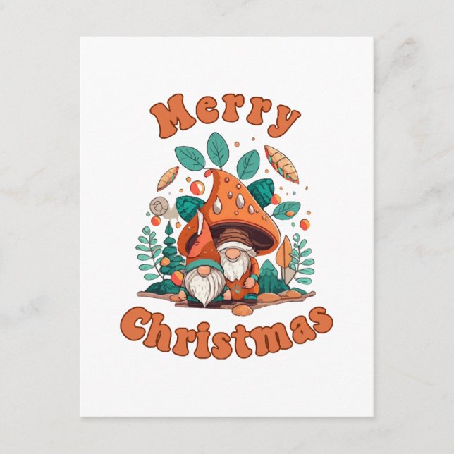 Retro Gnome Christmas Begleitkarte (Vorderseite)