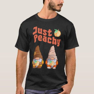 Retro Gnomes Just Peachy Summer Fruit Georgia Peac T-Shirt