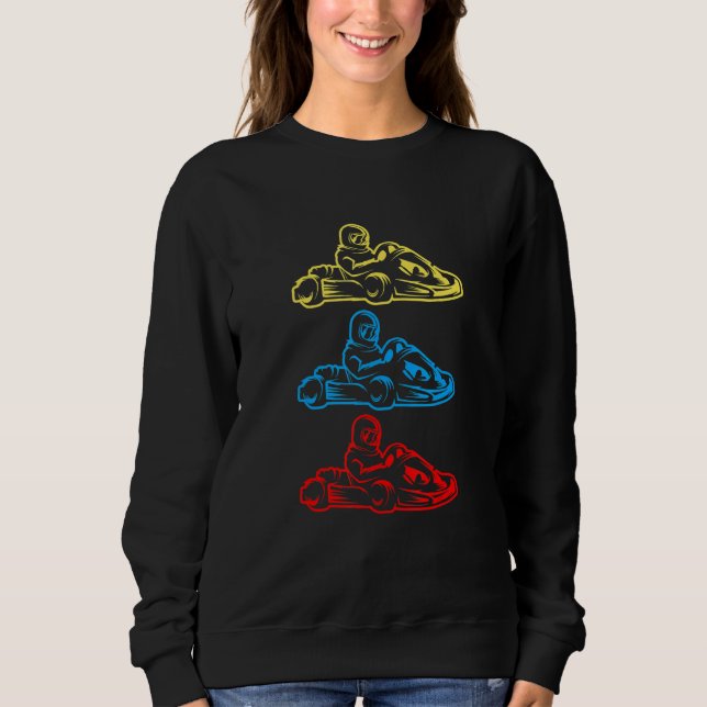 Retro Go Kart Racing - Race Driver Motorsport Go K Sweatshirt (Vorderseite)