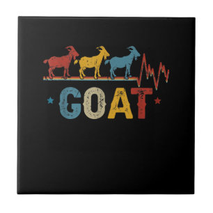 Retro Goat Heart Tee Xmas Valentines Day Gift Fliese